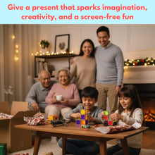 Load image into Gallery viewer, 24 Magnetic Electronic Cubes Set | LED Light-Up STEAM Building Blocks with Music & Recorder | STEM Educational Toy, Montessori & Sensory Play for ADHD, SEN & Autism | Fun for All Ages 1–100