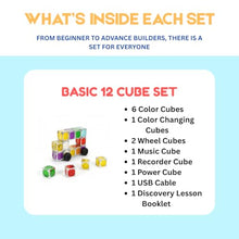 Load image into Gallery viewer, 12 Magnetic Electronic Cubes Set | LED Light-Up STEAM Building Blocks with Music &amp; Recorder | STEM Educational Toy, Montessori &amp; Sensory Play for ADHD, SEN &amp; Autism | Fun for All Ages 1–100
